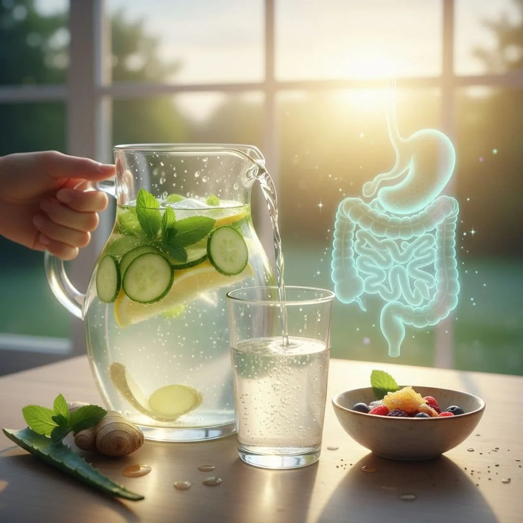 Drinking Hot Lemon Water in the Morning