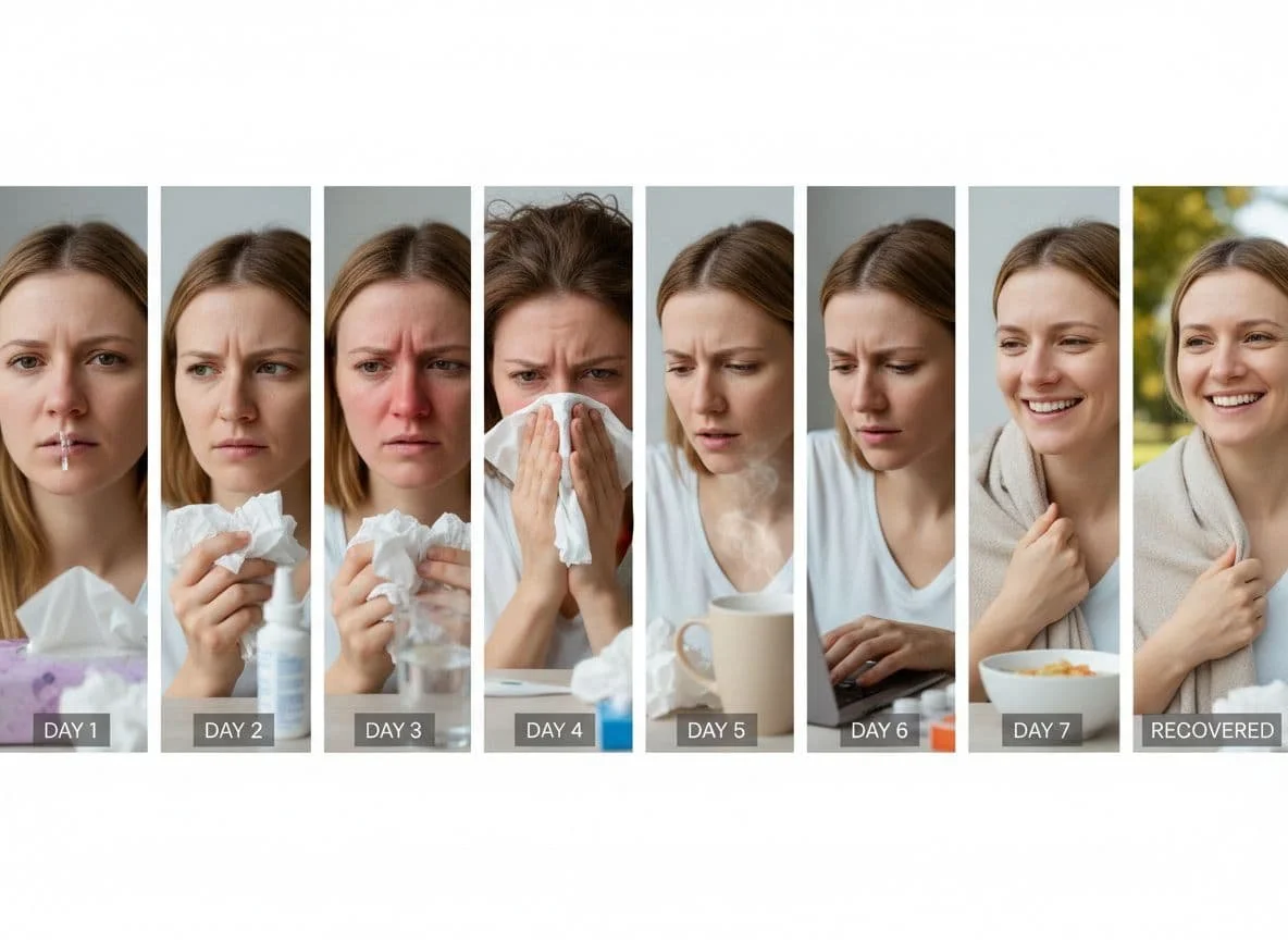 Symptoms of Common Cold Day by Day